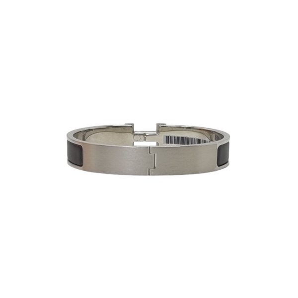 Hermes Clic HH Bracelet Brushed Palladium Hw (Black)