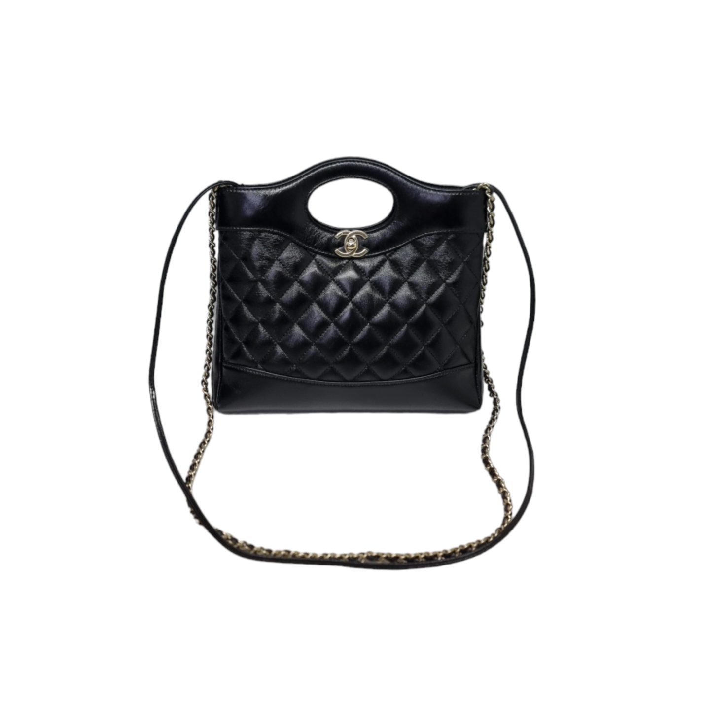 Chanel 31 Mini Shopping Tote Shiny Lambskin Ghw (Black) – ValiseLaBel