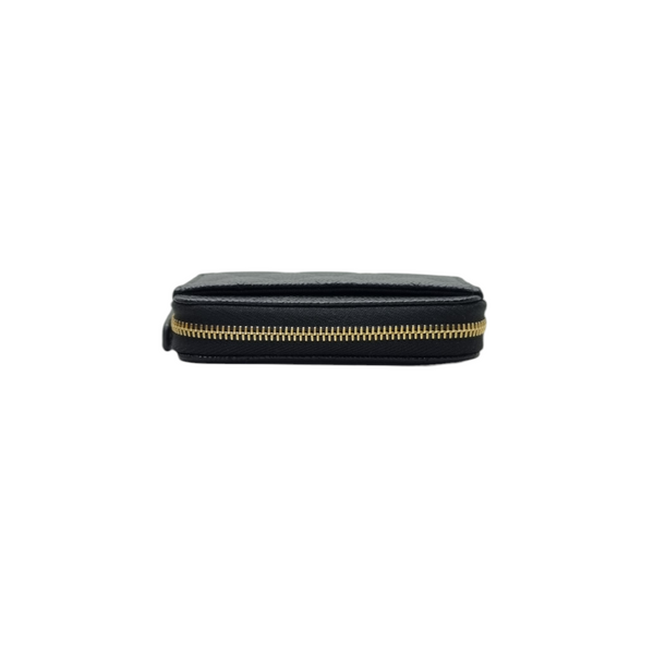 Chanel Compact Zippy Wallet Grained Calfskin Ghw (Black)