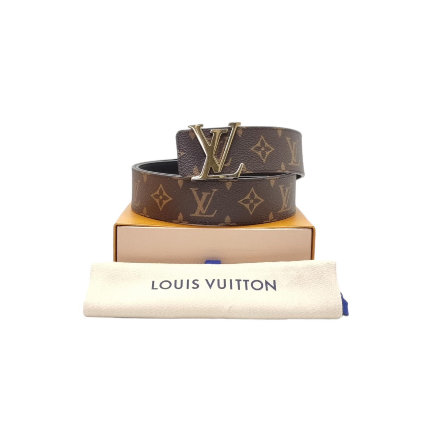 Louis Vuitton Belt Initiales Reversible Monogram Black Ghw