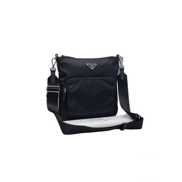 Prada 1BH716 Nylon Sling Bag Shw (Black)