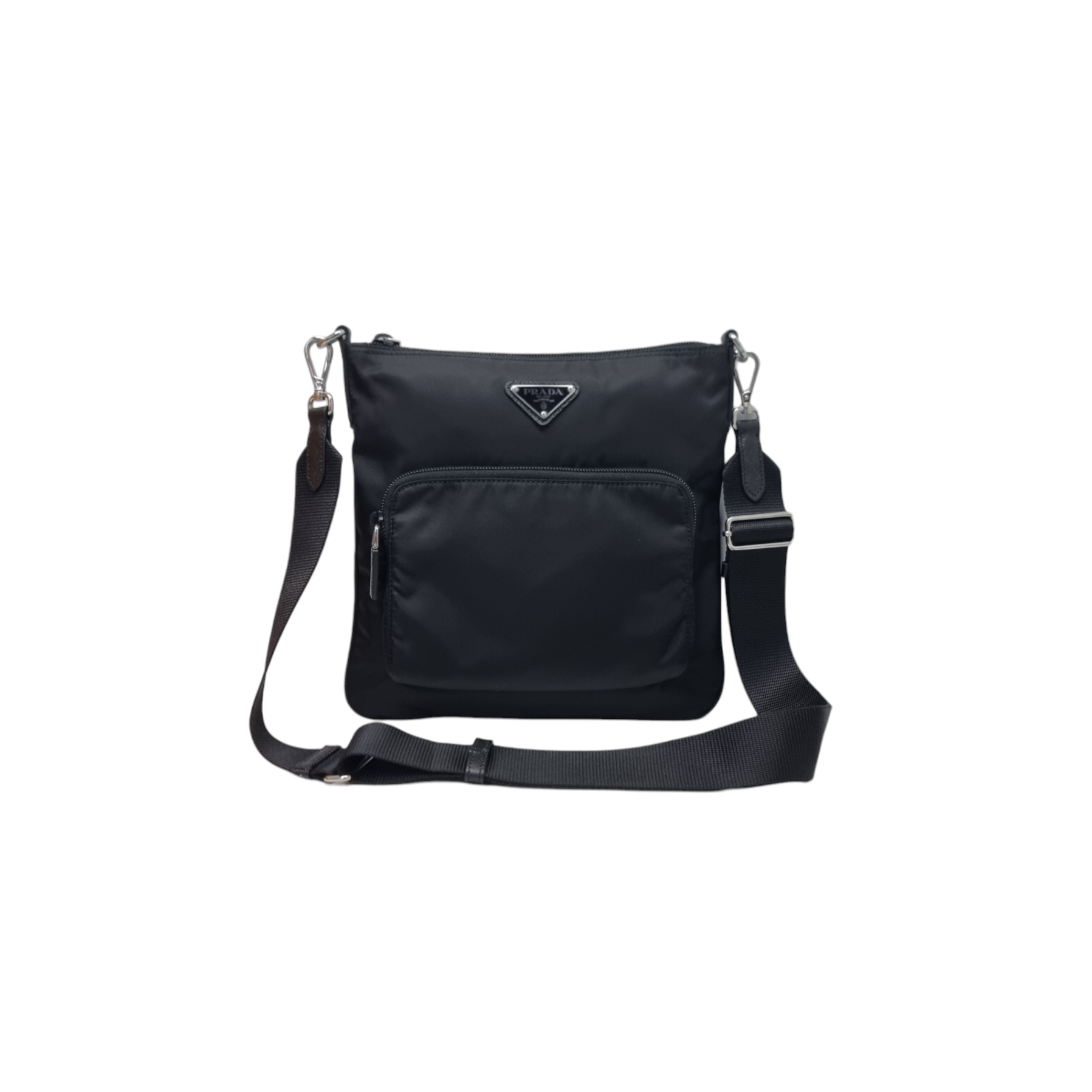 Prada 1BH716 Nylon Sling Bag Shw (Black) – ValiseLaBel