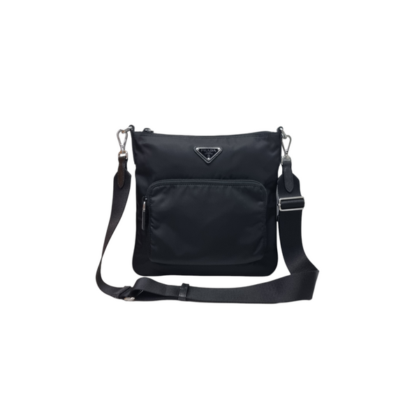 Prada 1BH716 Nylon Sling Bag Shw (Black)