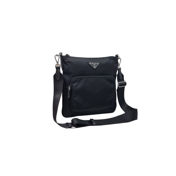 Prada 1BH716 Nylon Sling Bag Shw (Black)