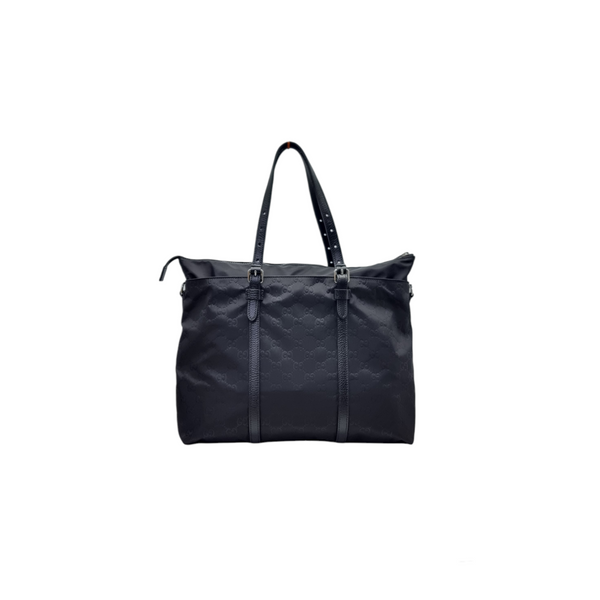 Gucci GG Guccissima Nylon Tote Shw (Black)