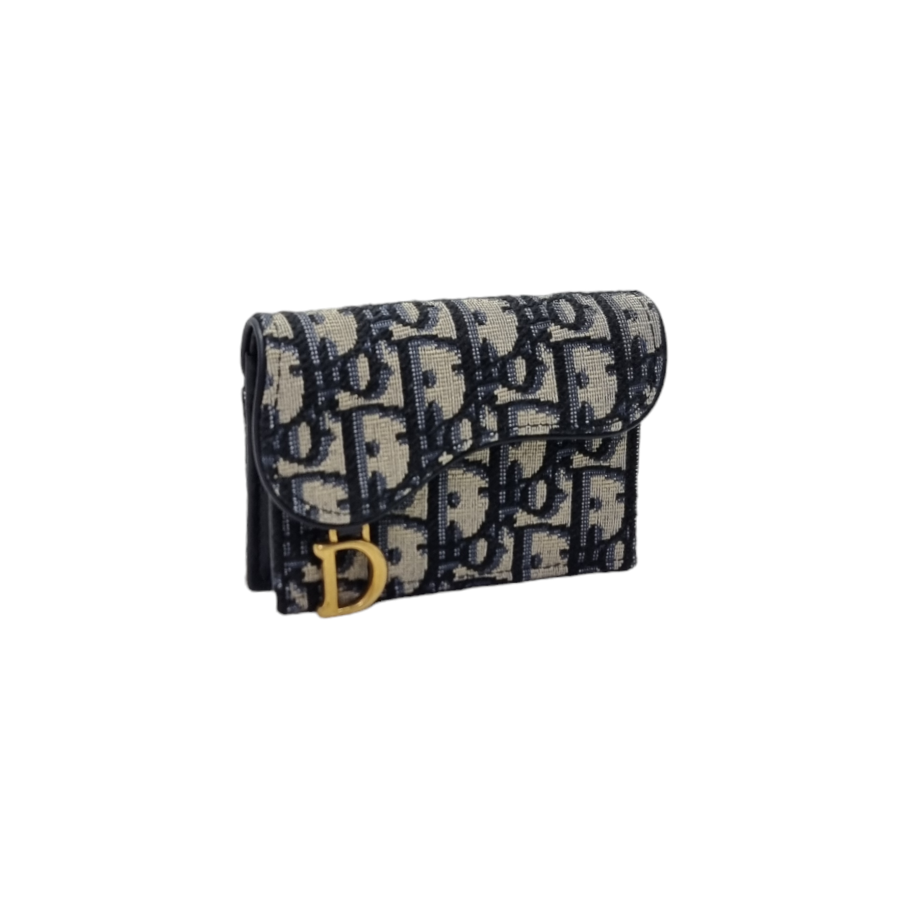 【Dior】Saddle Bloom デニム オブリーク カードホルダー Saddle Bloom Card Holder Blue Denim Dior Oblique Jacquard | DIOR