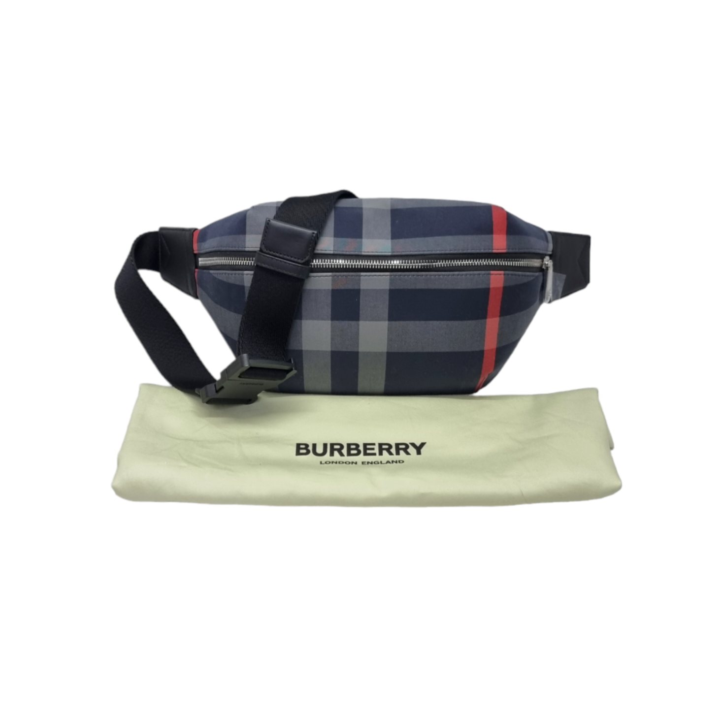 Burberry Sonny Check Bumbag Shw (Navy Blue/Grey)