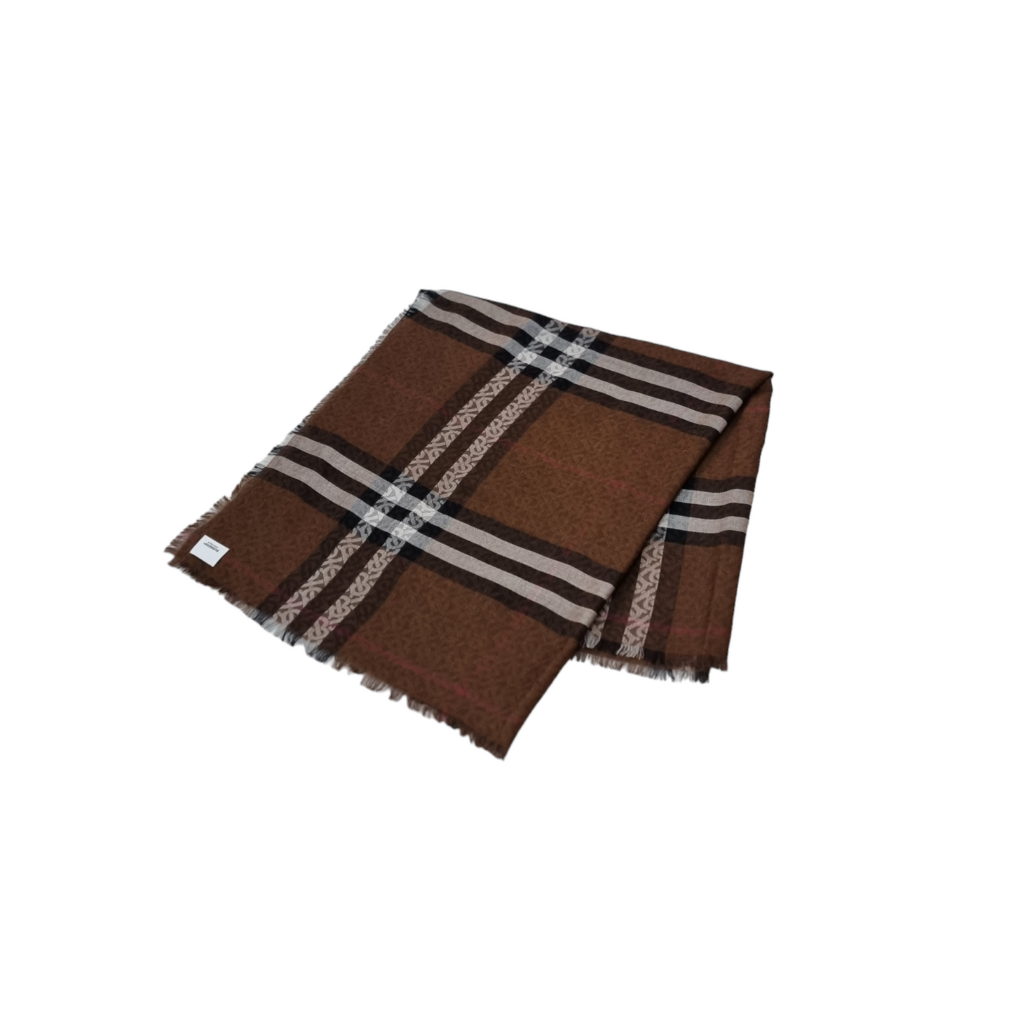 Burberry Giant Check Shawl (Dark Birch Brown)