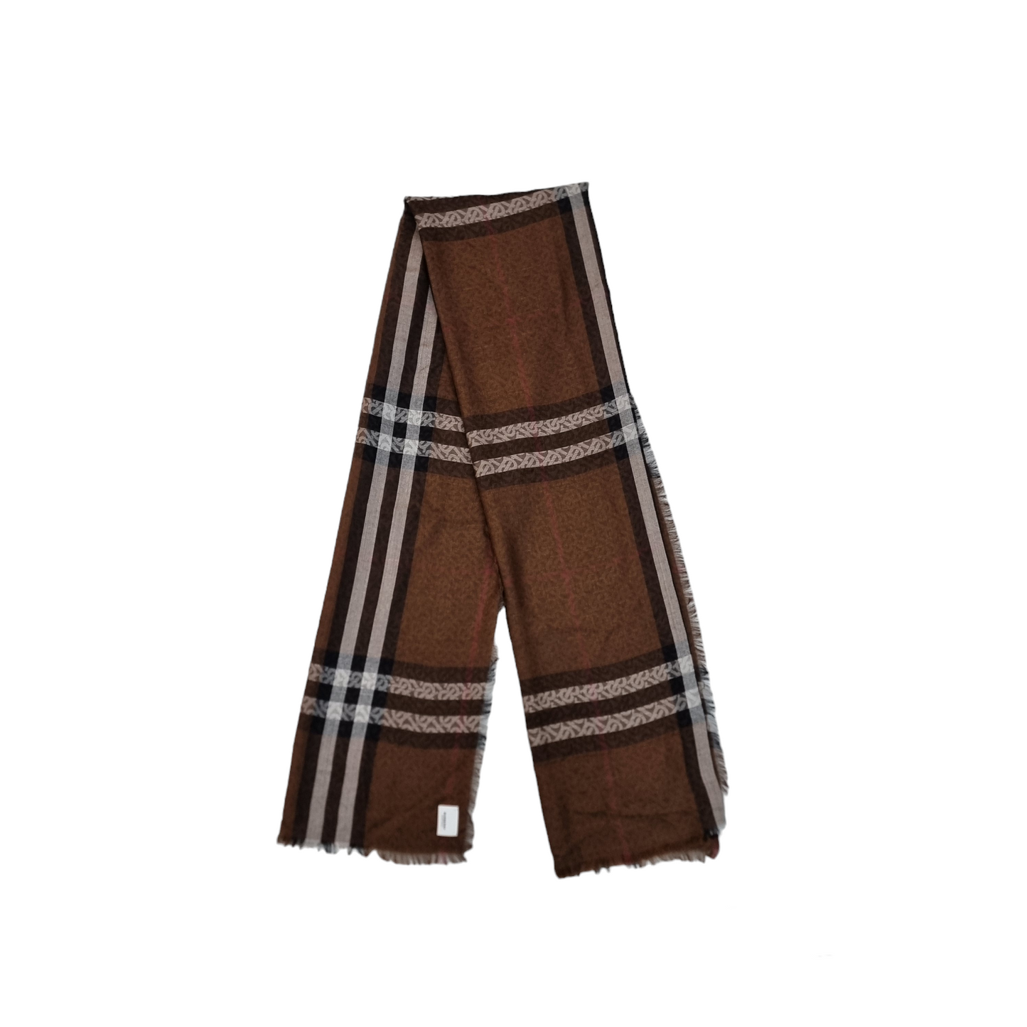 Burberry Giant Check Shawl (Dark Birch Brown)