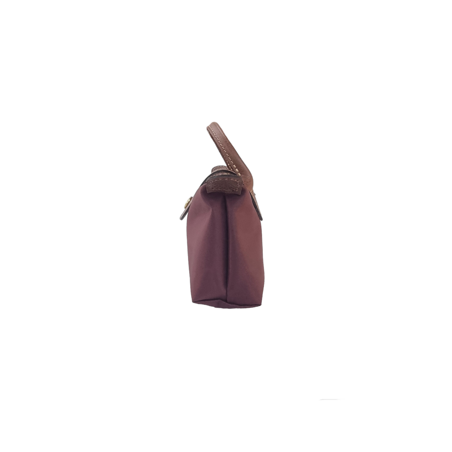 Longchamp Le Pliage Original Recycled Canvas Pouch W/Handle Ghw (Burgundy)