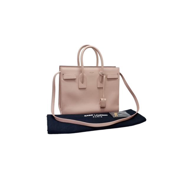 YSL Sac De Jour Smooth Leather Tote Bag Ghw ( Pale Pink)