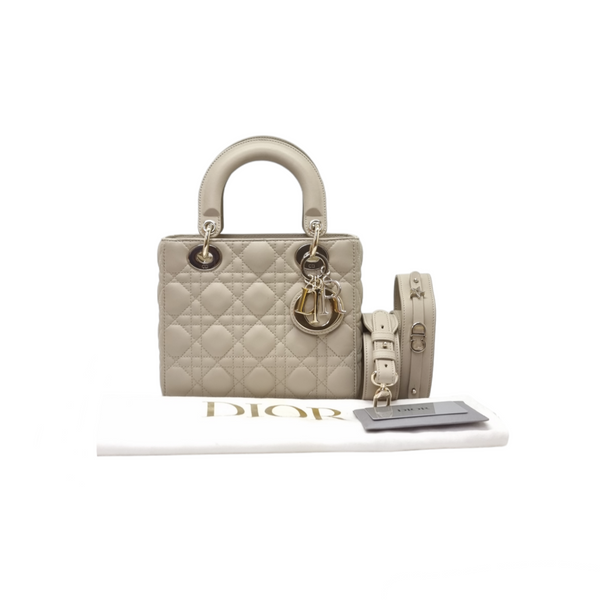 Christian Dior Lady Dior MYABCDior Small Tote Bag Ghw (Grey)