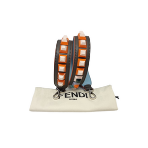 Fendi Studded Leather Bag Strap Shw ( Multicolor)