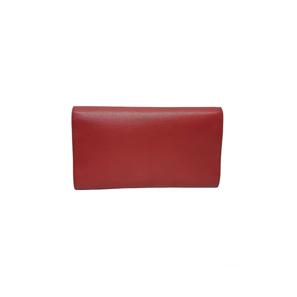 YSL Clutch Belle Du Jour Large Leather (Red)