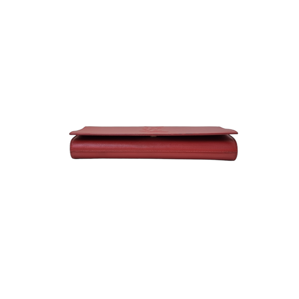 YSL Clutch Belle Du Jour Large Leather (Red)