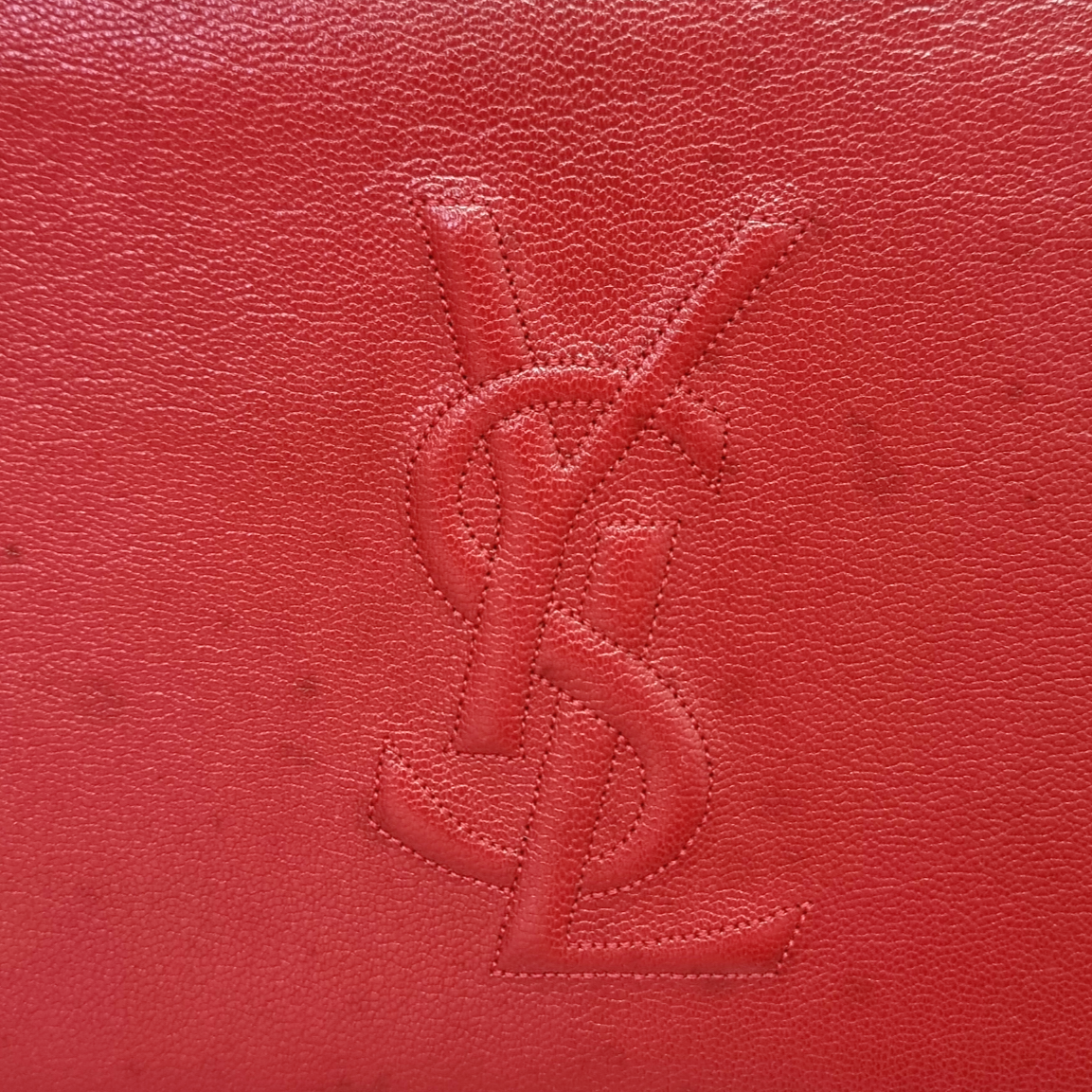 YSL Clutch Belle Du Jour Large Leather (Red)