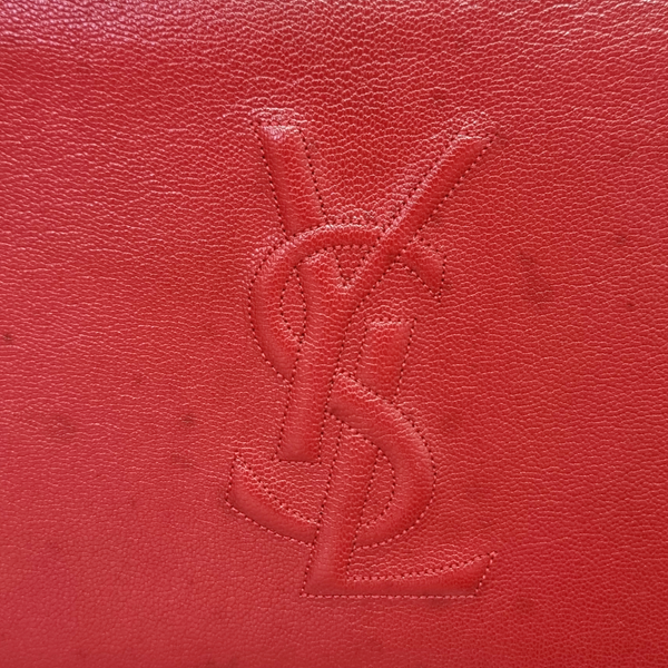 YSL Clutch Belle Du Jour Large Leather (Red)