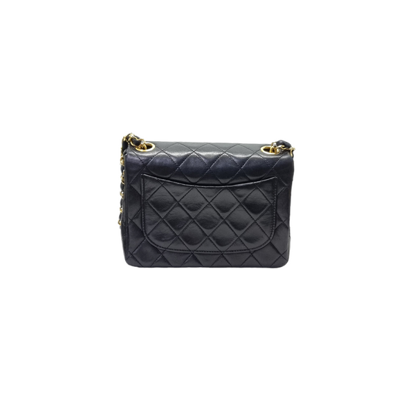 Chanel Classic Mini Flap Lambskin Ghw (Black)