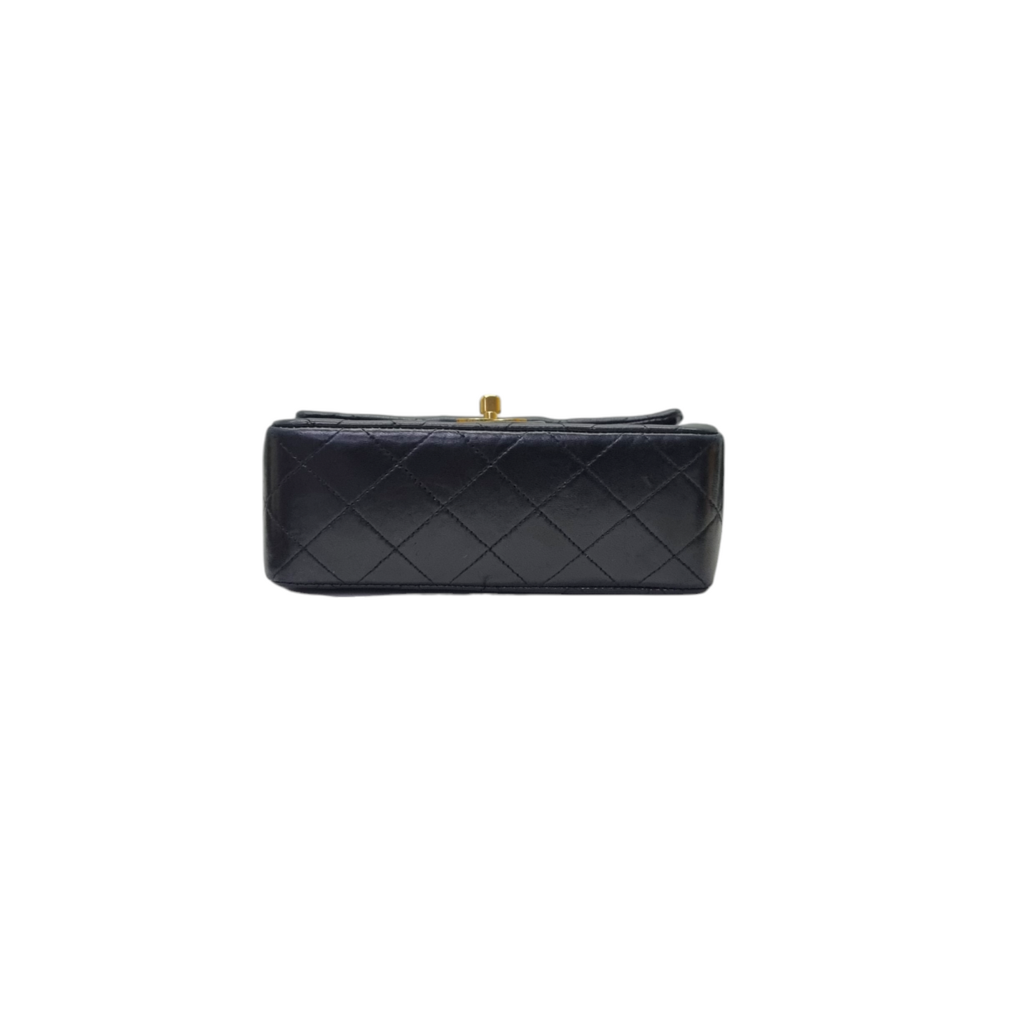 Chanel Classic Mini Flap Lambskin Leather Ghw (Black)