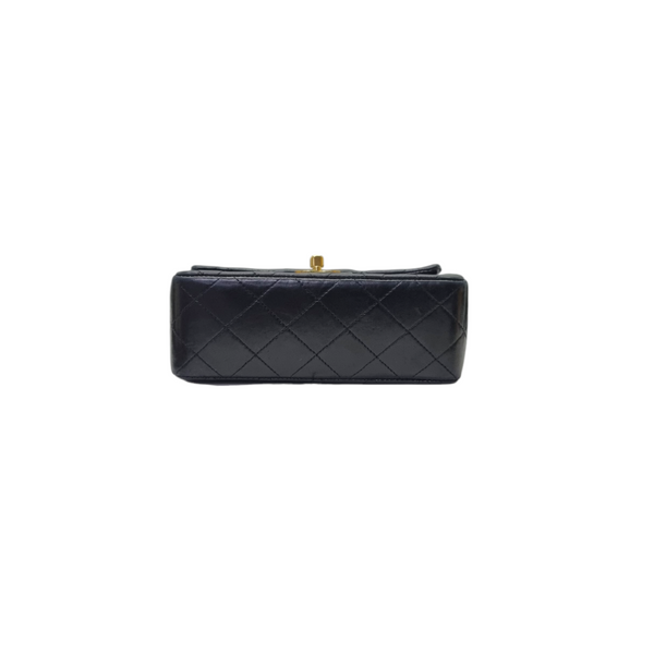 Chanel Classic Mini Flap Lambskin Ghw (Black)