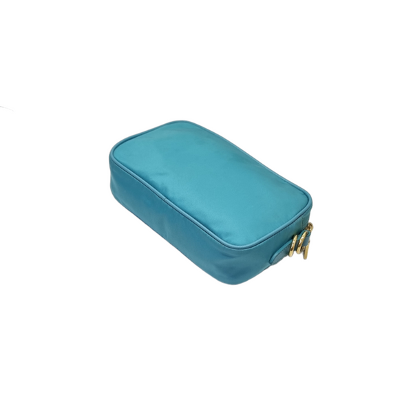 Prada BT0773 Nylon Sling Bag Ghw (Turquoise)