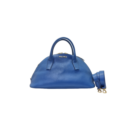 Miu Miu Half Moon Tote Bag Ghw (Blue)
