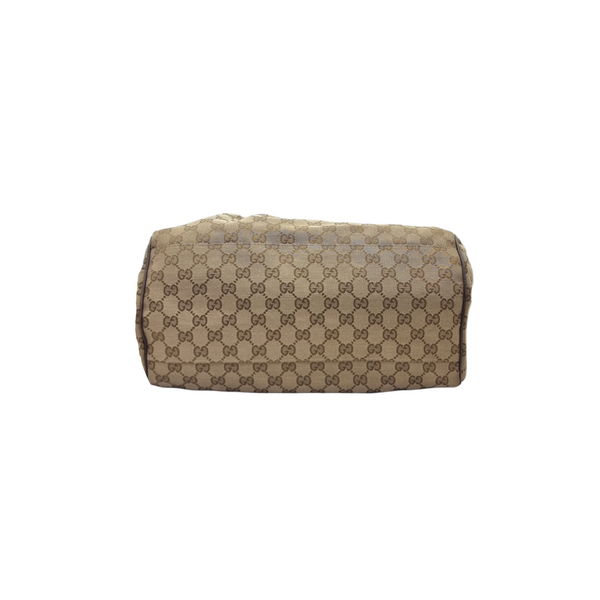 Gucci GG Sukey Medium Canvas Tote Bag Ghw (Beige/Dark Brown)