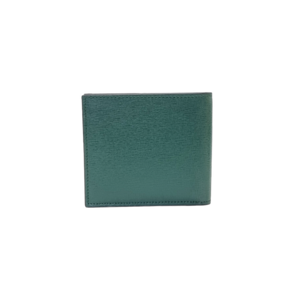 Fendi Monster Eyes Leather Bifold Wallet (Dark Green)