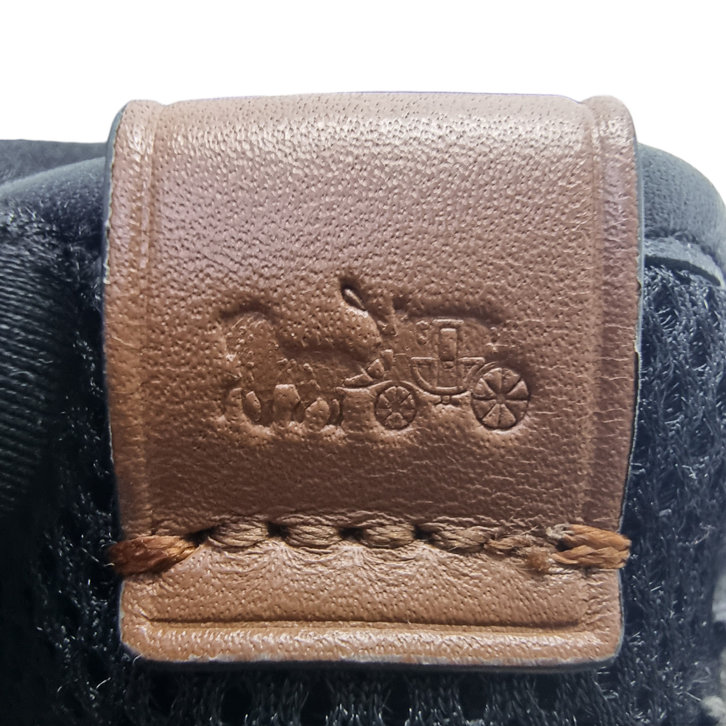 Coach Runner Signature Mesh Leather Sneakers (Black/Chalk)