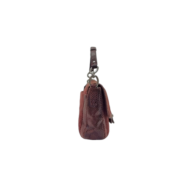 Coach Taylor Suede Exotic Leather Crossbody Shw (Bordeaux)