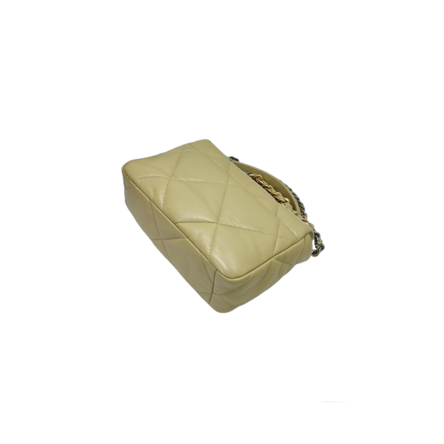 Chanel C19 Flap Small 26 Goatskin Leather 3 Tone Hardware (Pistacchio Green)