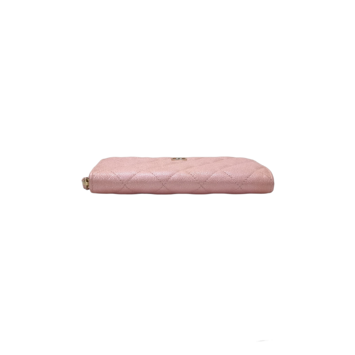 Chanel Zippy Wallet Iridescent Caviar Ghw (Pink)