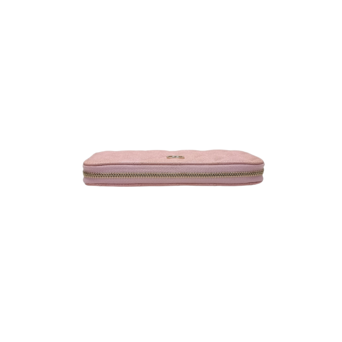 Chanel Zippy Wallet Iridescent Caviar Ghw (Pink)