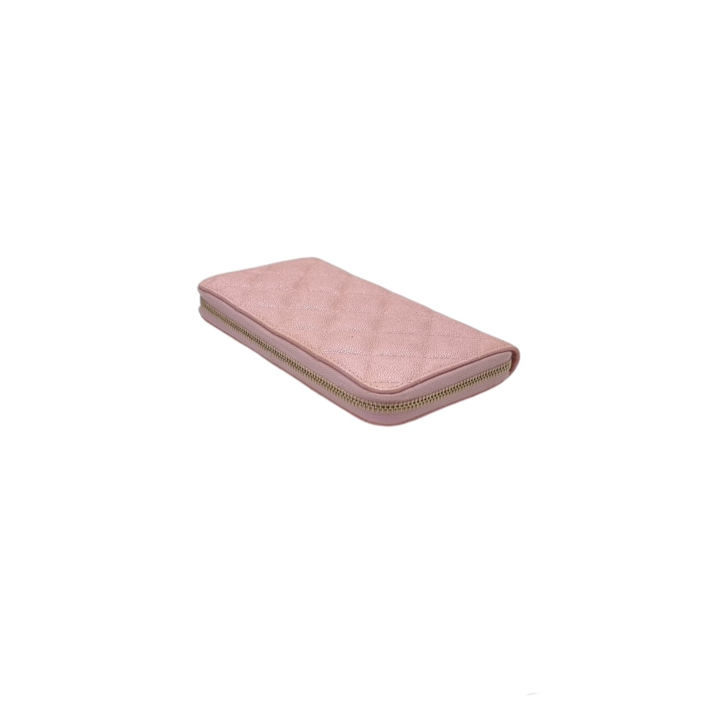 Chanel Zippy Wallet Iridescent Caviar Ghw (Pink)