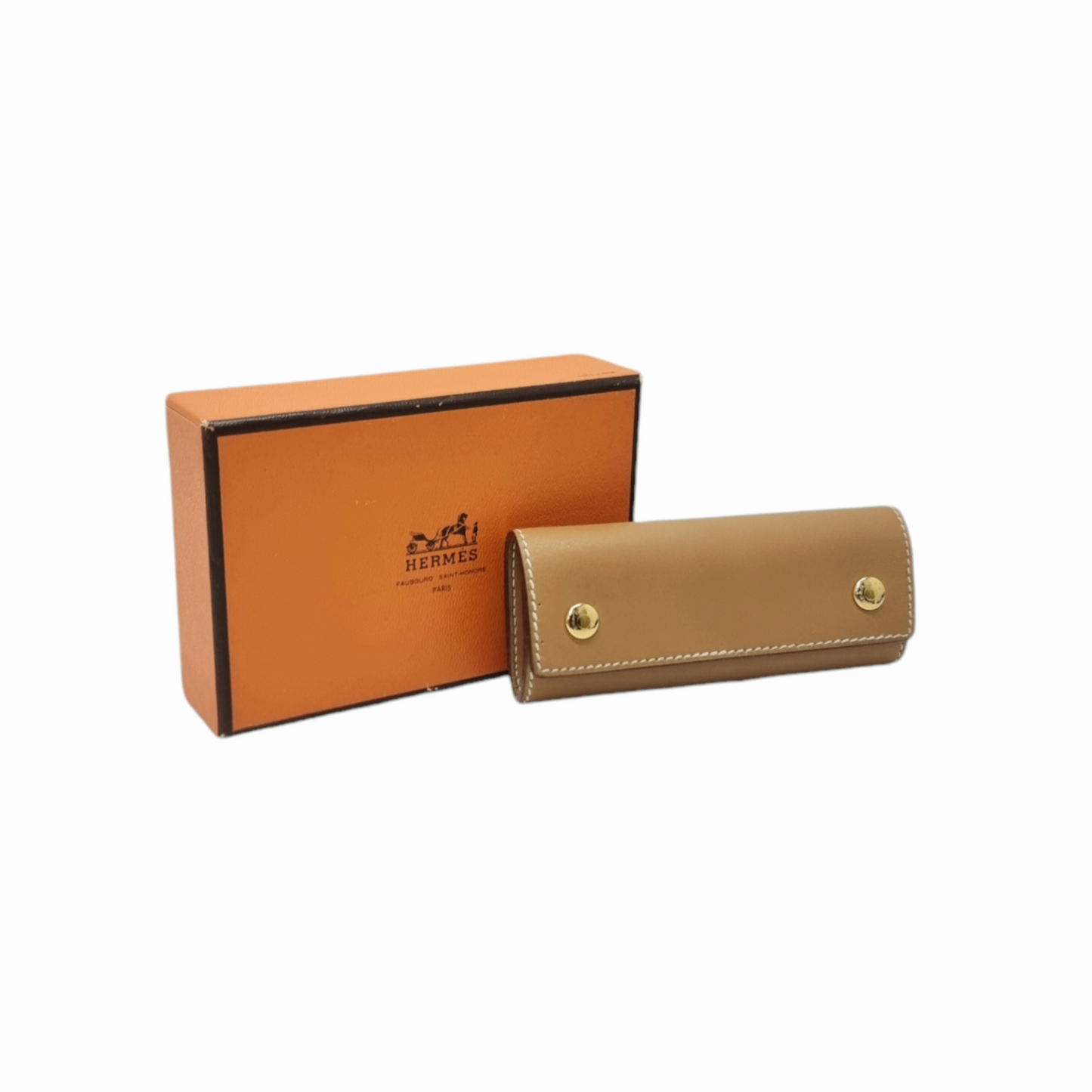 Hermes Key Holder Leather Ghw (Brown)