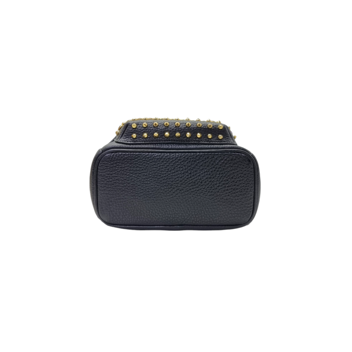 MCM Backpack Swarovski Crystal Studded Leather Ghw (Black)