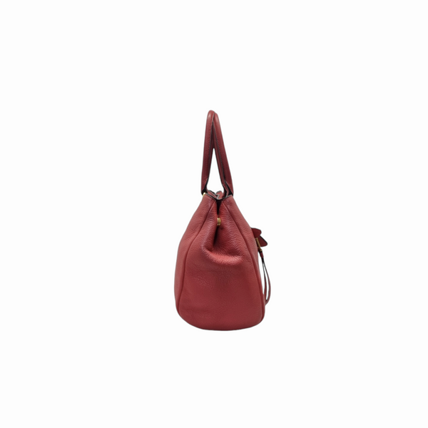 Prada 1BG044 Vitello Phenix Leather Tote Ghw (Rossa/Red)