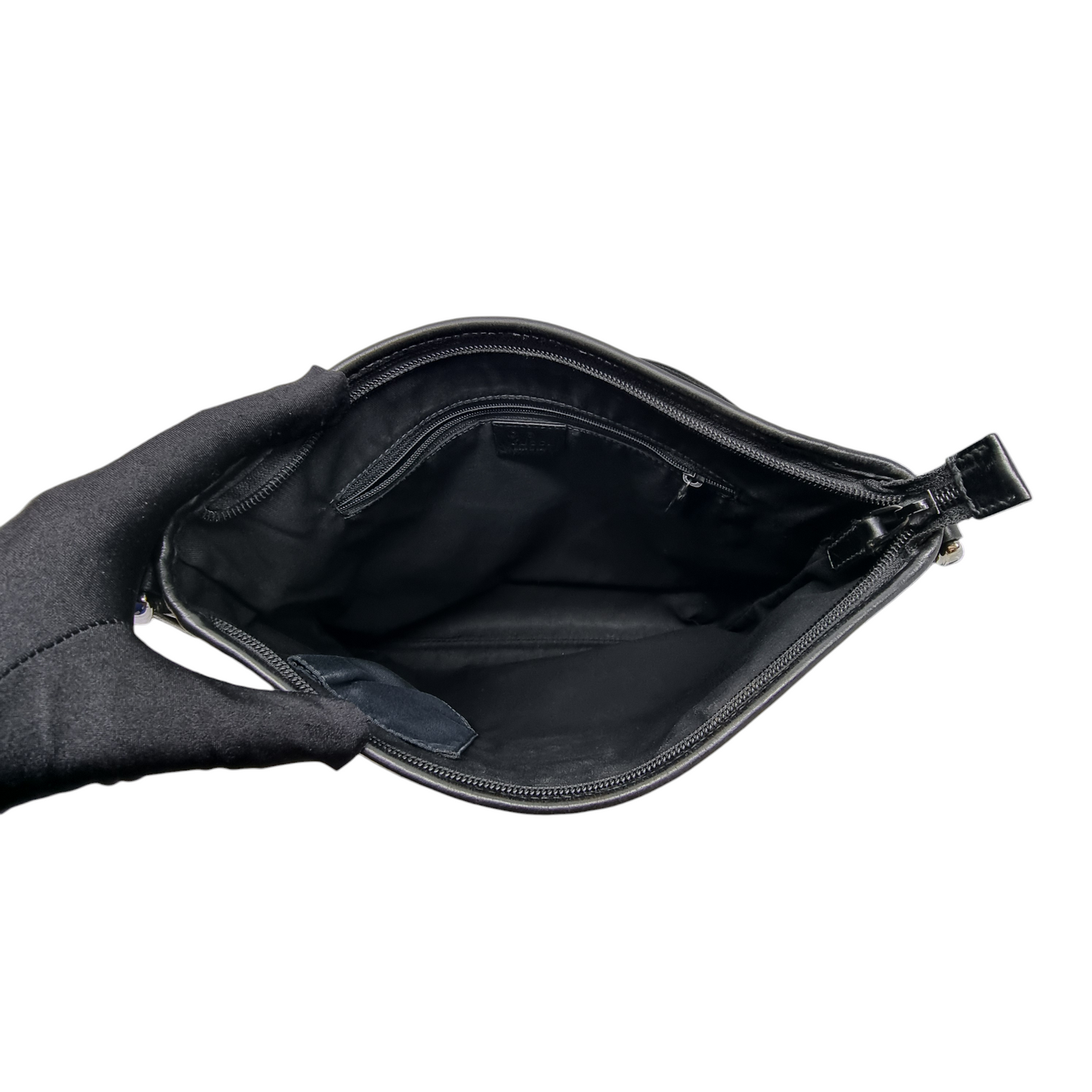 Gucci GG Abbey D-Ring Canvas Crossbody Shw (Black)