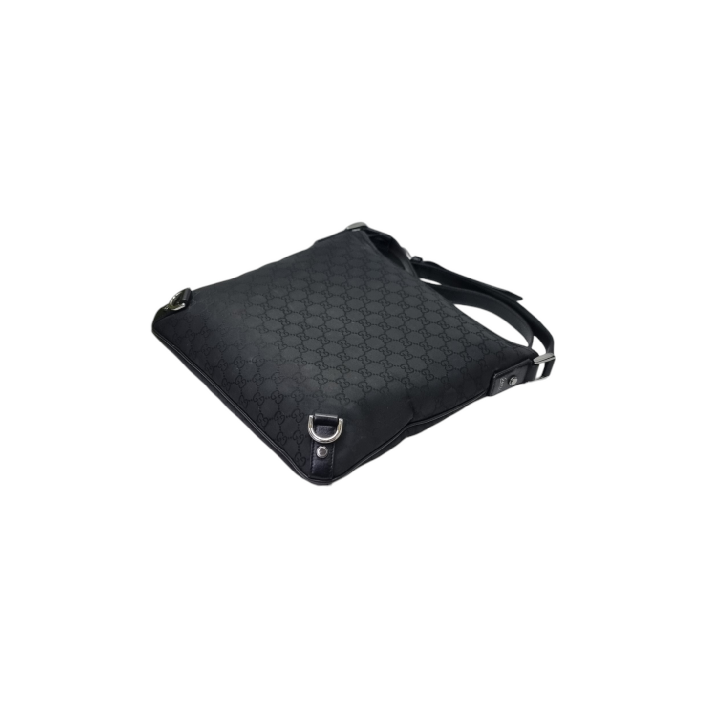 Gucci GG Abbey D-Ring Canvas Crossbody Shw (Black)