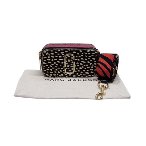 Marc Jacobs Spot Snapshot Cow Hair Crossbody Ghw (Black/Red/Green/White Polka Dots)