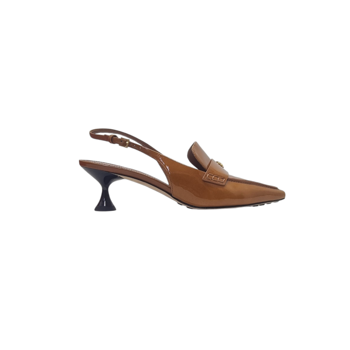 Tory Burch Pointed Slingback Pump Patent Leather (Bright Cuoio/Brown)