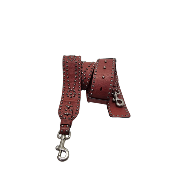 Christian Dior Studded D-Fence Leather Crossbody Shw (Burgundy)