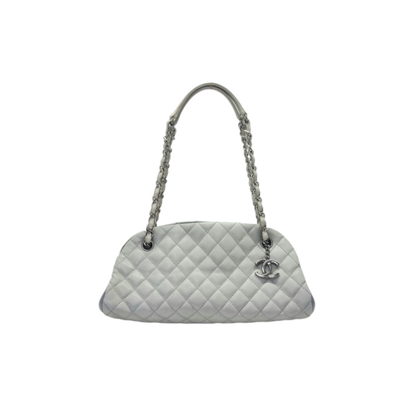 Chanel Mademoiselle Quilted Leather Bowler Bag Shw (Light Sky Blue)