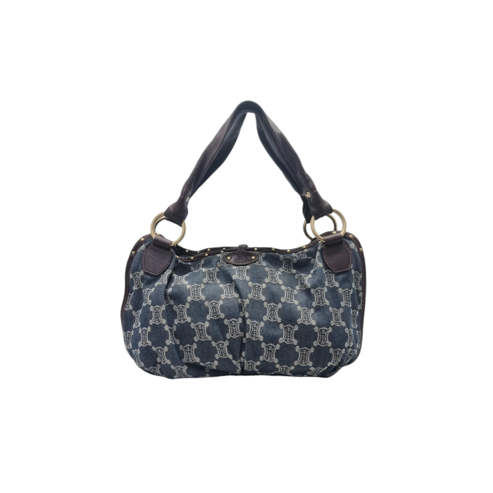 Celine Macadam Denim Hobo Bag Ghw (Blue)