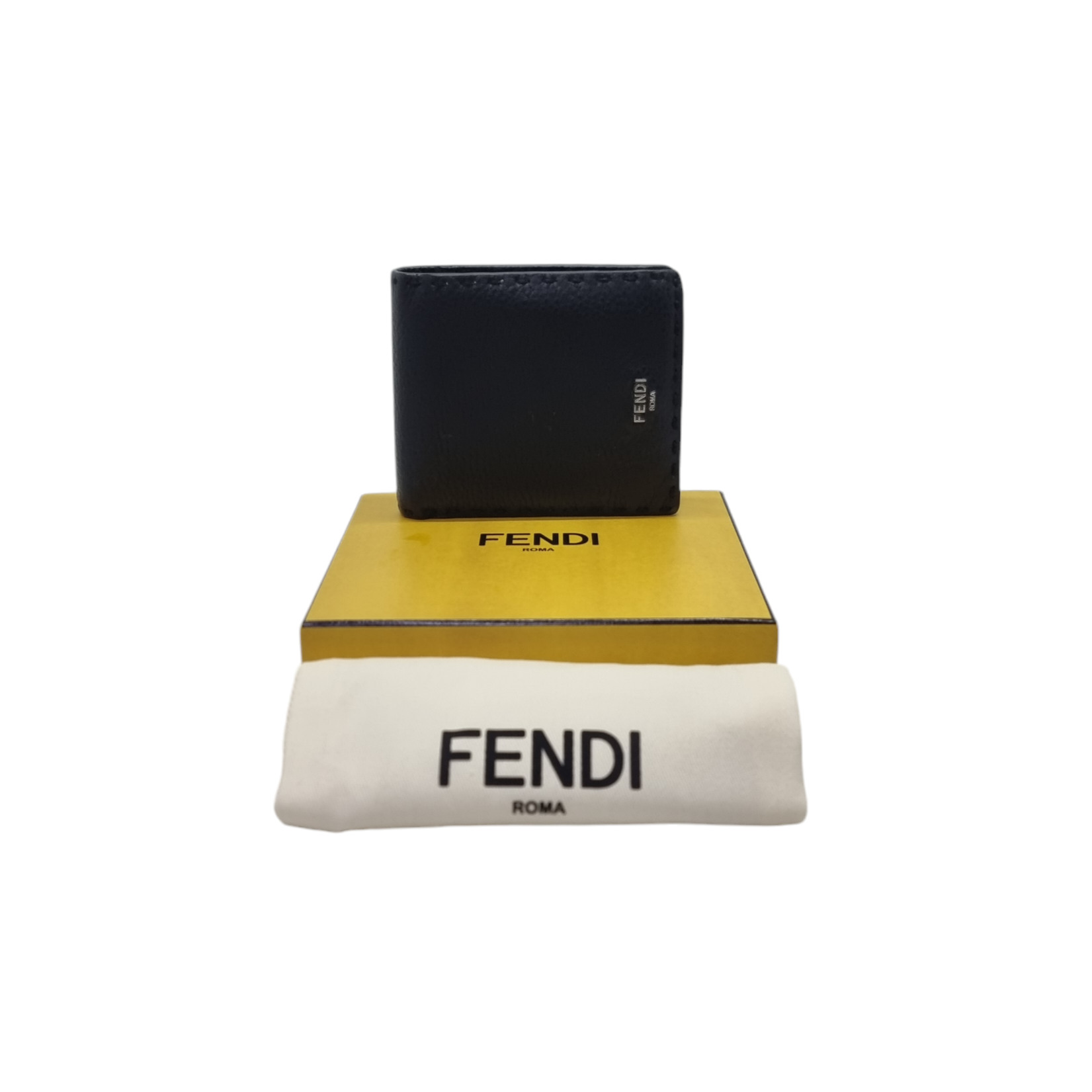 Fendi Selleria Bifold Wallet Shw (Black)