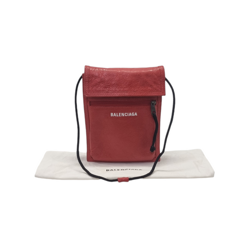 Balenciaga Explorer Small Leather Pouch Shw (Red)