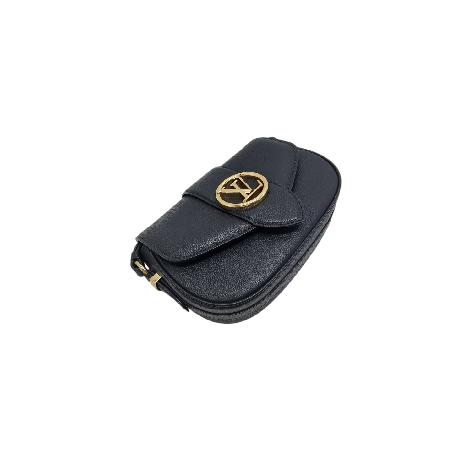 Louis Vuitton Pont 9 Soft MM Grained Calfskin Ghw (Black)