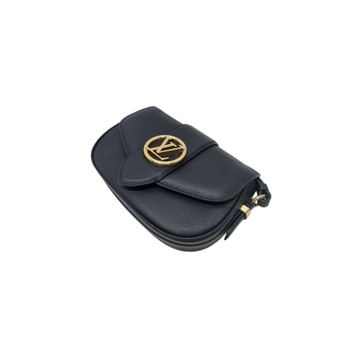 Louis Vuitton Pont 9 Soft MM Grained Calfskin Ghw (Black)