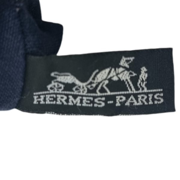 Hermes Canvas Bolide Case Meduim Shw (Navy Blue)