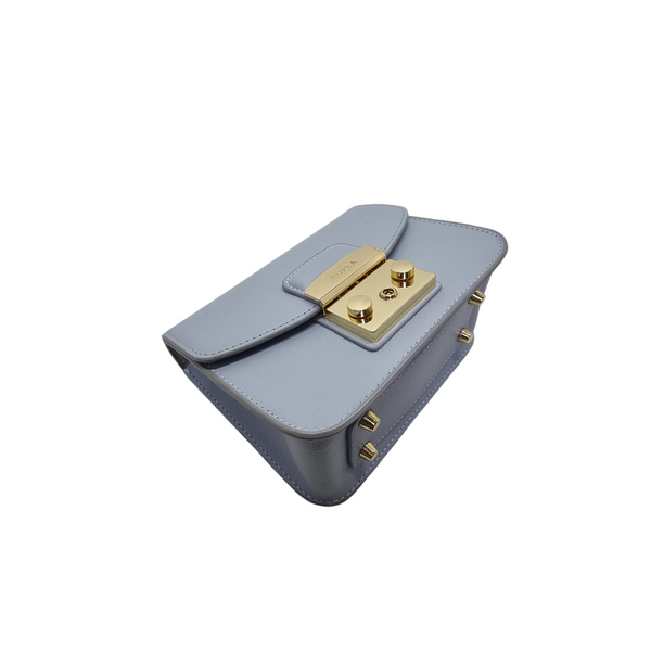 Furla Metropolis Mini Crossbody Leather Ghw (Light Blue)